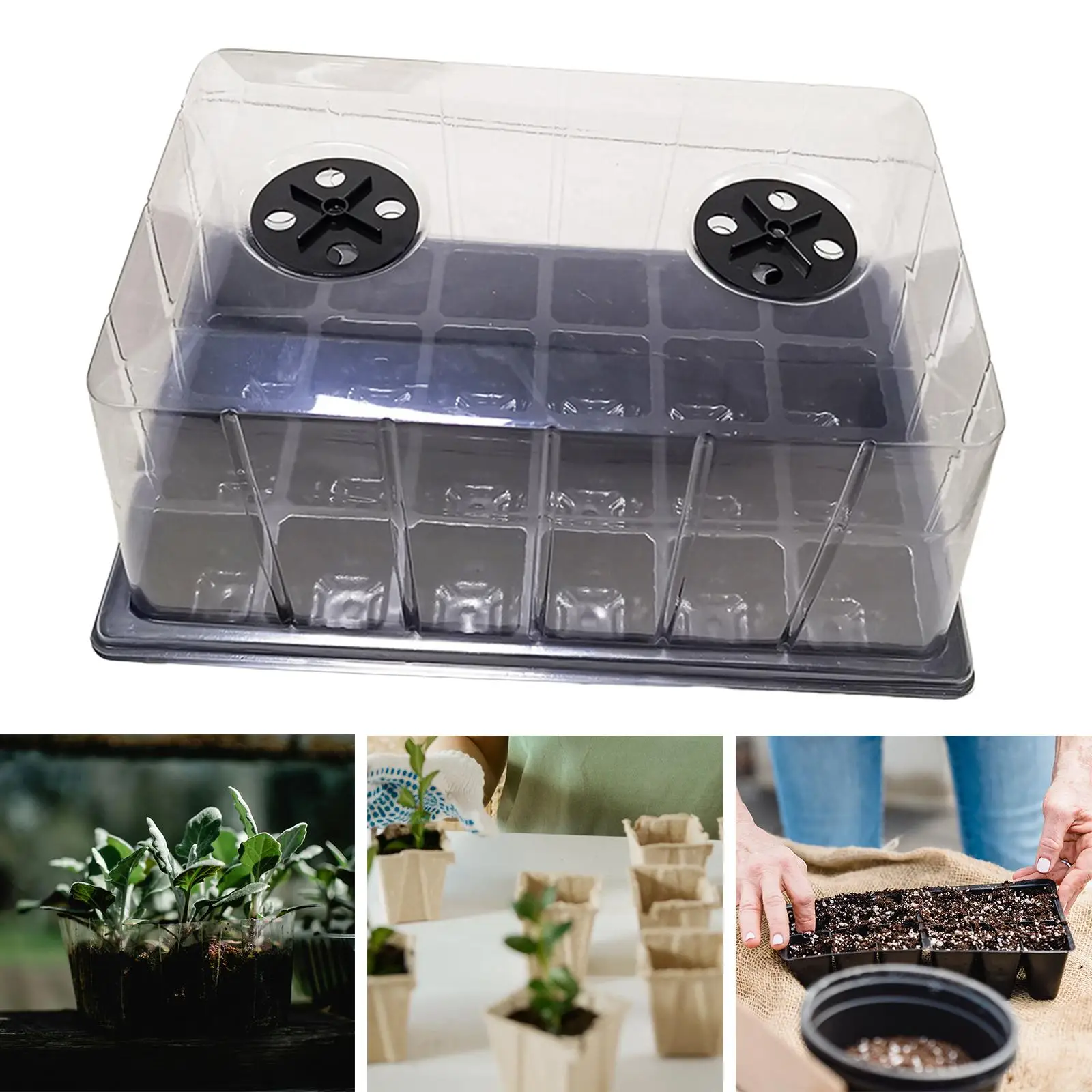 

Nursery Seedling Tray Propagation Tray Easy to Use with Ventilation Holes Durable Growing Tray Planting Trays for Vegetable