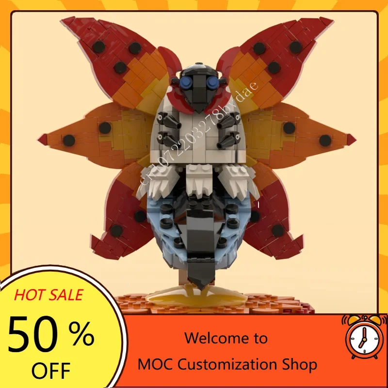1075 قطعة MOC الساخن بيع Volcarona حديقة الحيوان لتقوم بها بنفسك لغز مجموعة لطيف اكسسوارات المنزل لعبة للأصدقاء الجمعية عيد الميلاد هدية عيد ميلاد