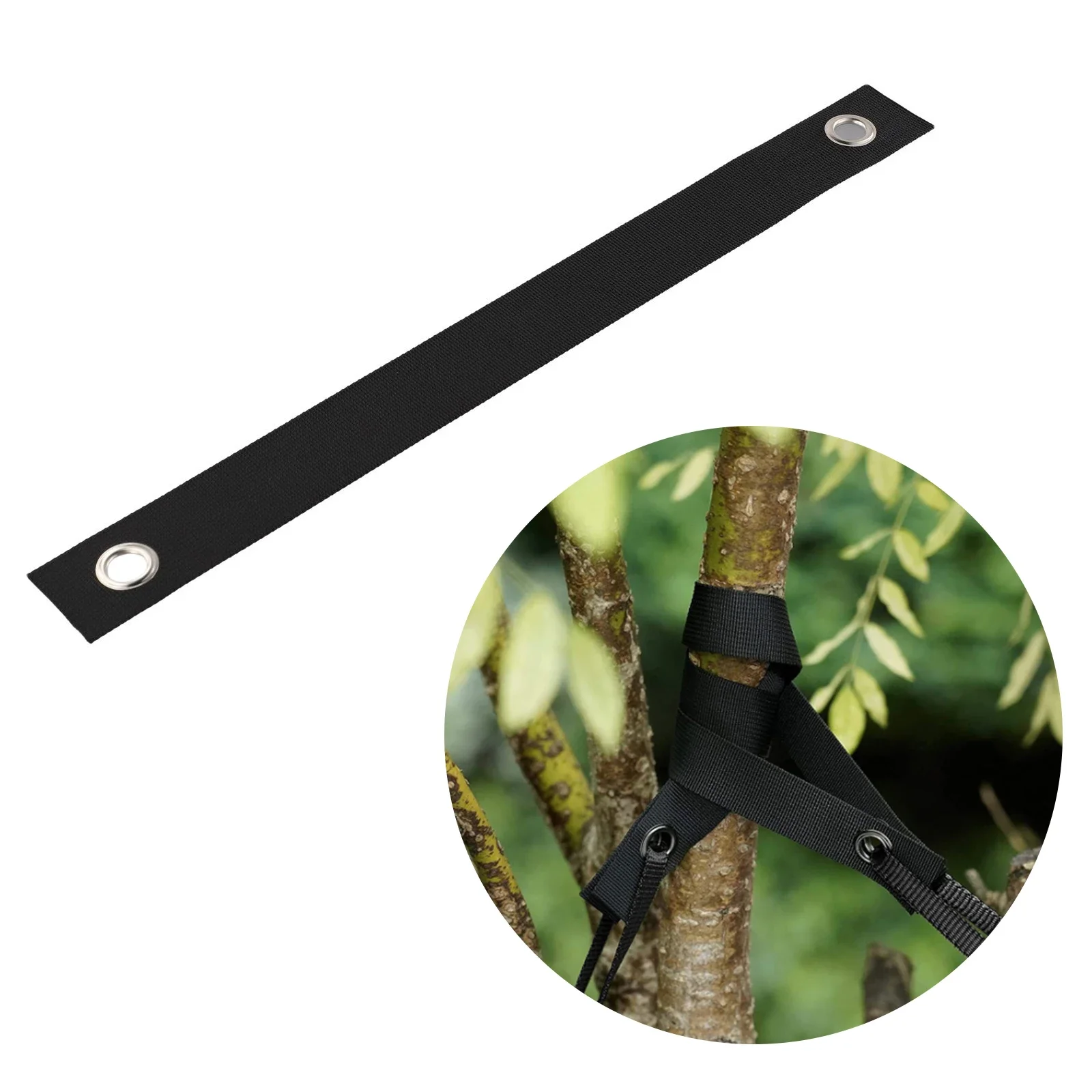 6 Tree Straps with Grommets for Staking and Guying Newly Planted Trees Designed for Use with Wire Stakes and Tie Materials
