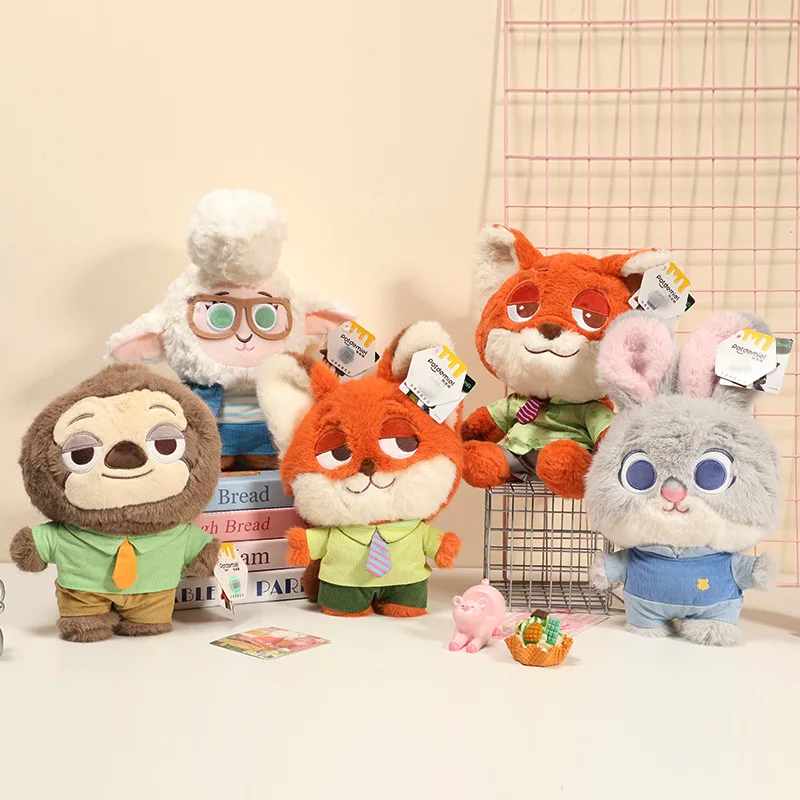

Genuine Zootopia Plush Toy Judy Nick Leopard Police Officer Cute Doll Kawaii Anime Accessories Room Decoration Birthday Gift