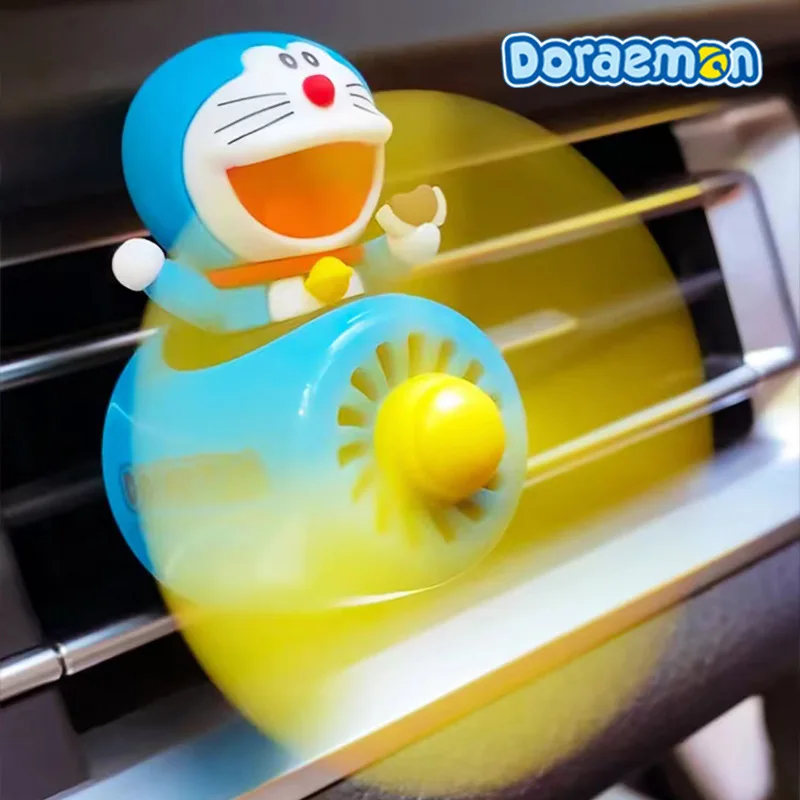 Doraemon-ambientador para coche, hélice giratoria, aromaterapia, difusor de Perfume Interior, adorno de fragancia