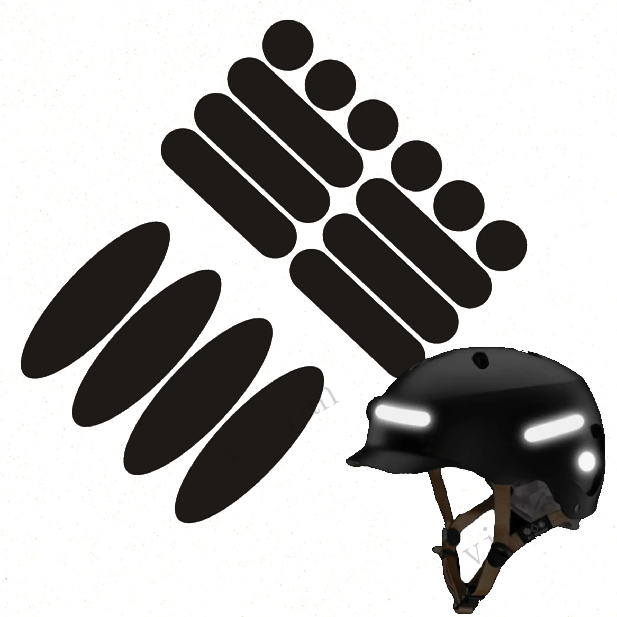 

Мотоциклетные шлемы, невидимые черные светоотражающие наклейки, простая и эффективная светоотражающая лента, круг и овальные для шлемов, велосипедов