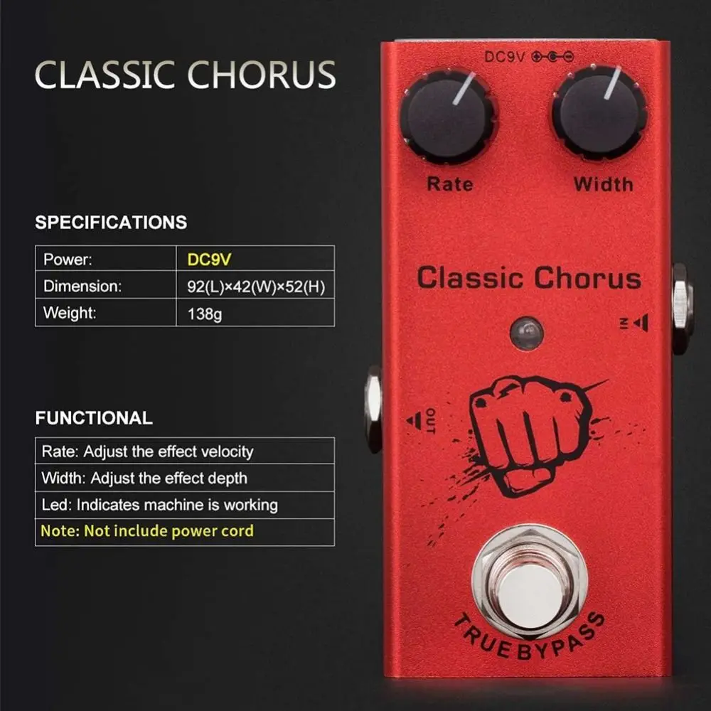 Analog Chorus Electric Guitar Effects Analog Delay Digital Delay Multi Effects Pedal Overdrive Crunch Distortion Performance