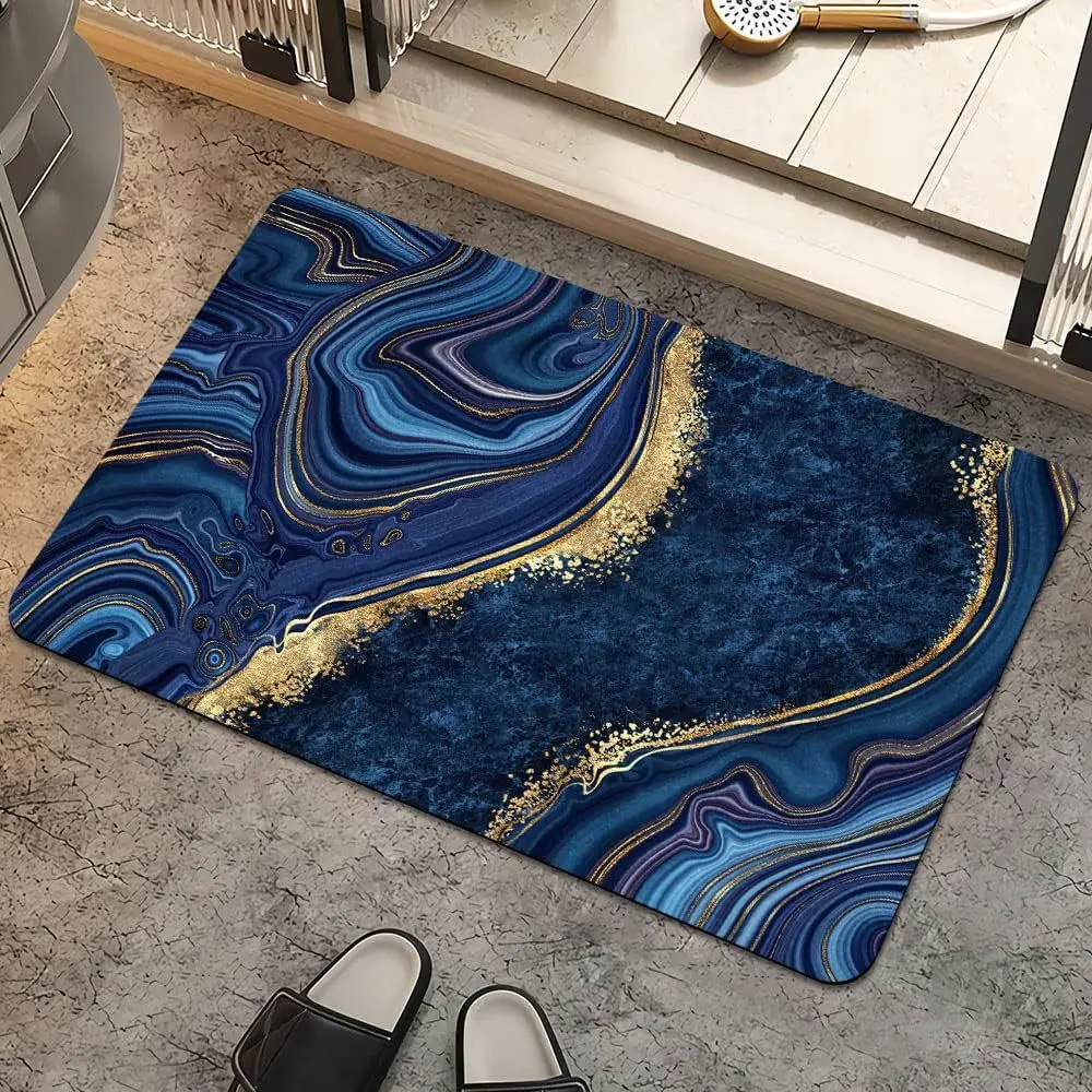 VIKAMA Crystal Fiber Bathroom Carpet Living Room Bedroom Entrance Hall Door Step Mat Easy To Clean Suitable For Home Decoration