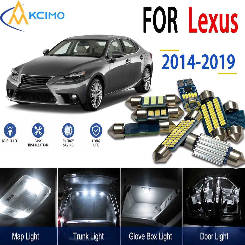 LED Interior Light Bulbs for Lexus IS IS250 2014-2019 Canbus Error Free Plug And Play Auto Indoor Lighting Accessories
