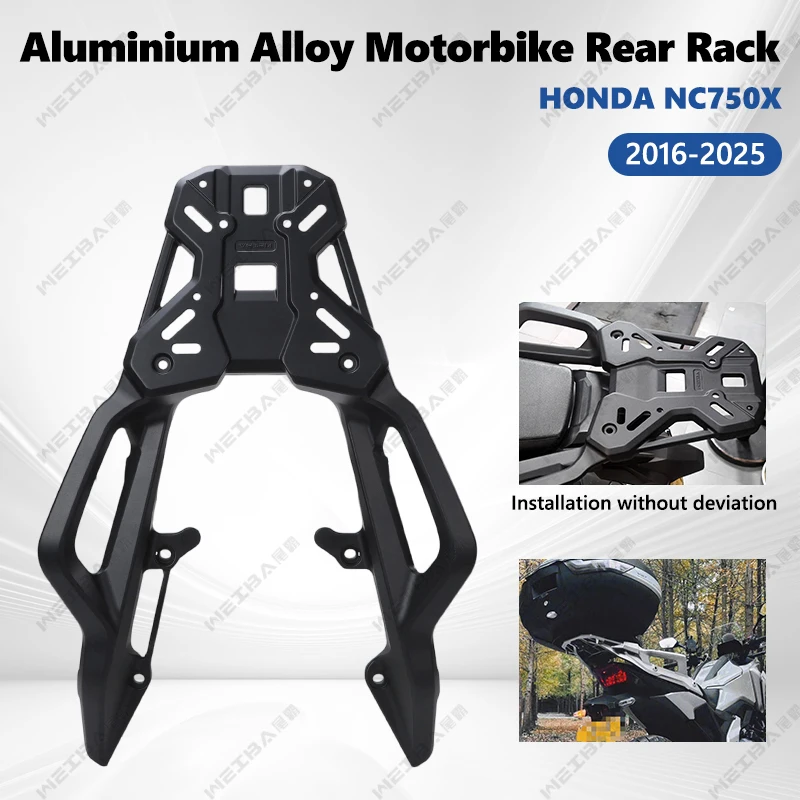 Durable Enlargement Rear Carrier Rack for HONDA NC750X 2016-2025,Motorcycle Cargo Rack Storage Box Support for HONDA NC 750X