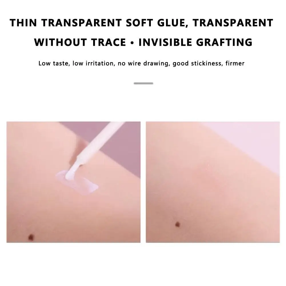 Colle à cils super bain sans latex, biscuits à ongles, colle à paillettes, colle à cils transparente imperméable, respectueuse de la peau