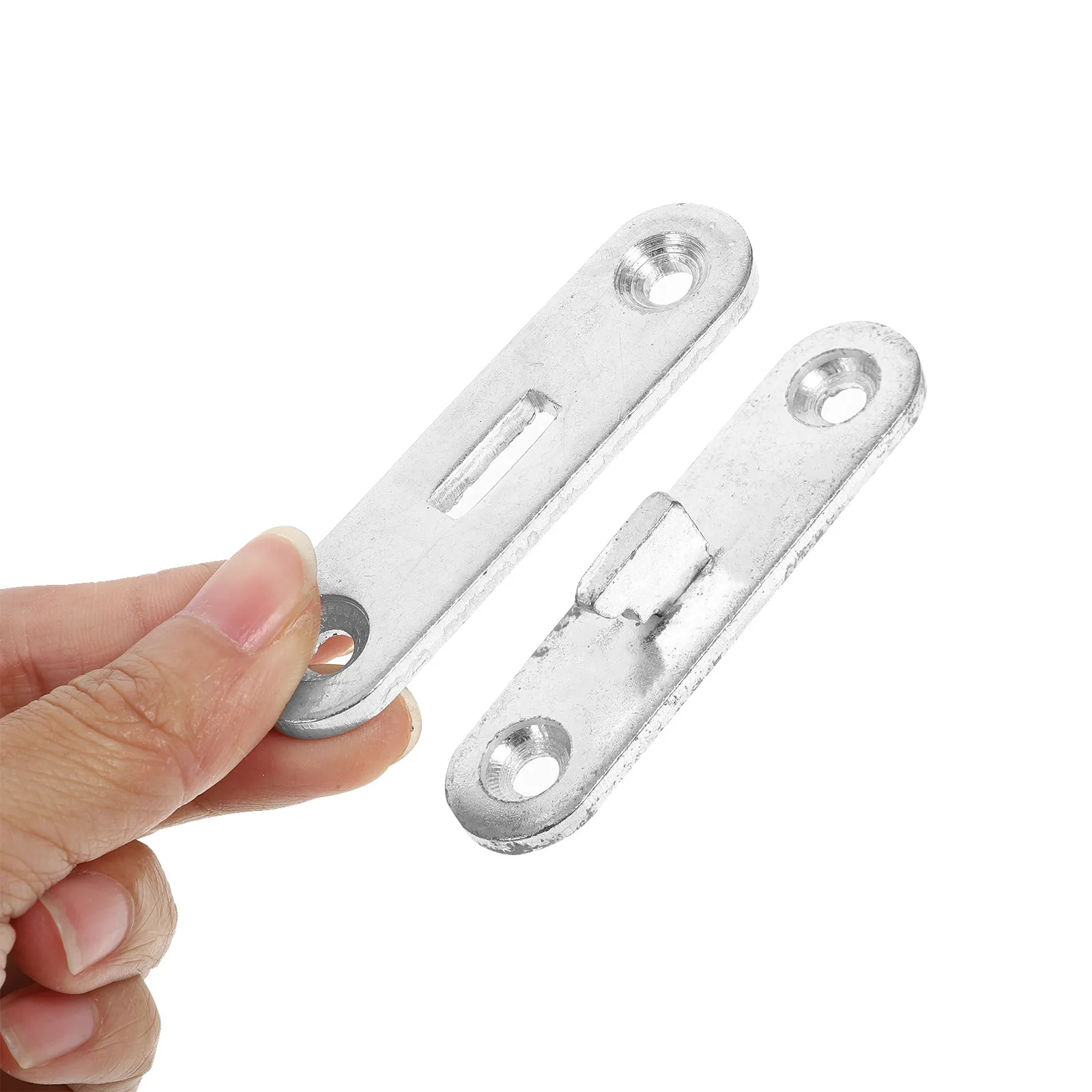 

4Pairs Bed Rail Fastener Hinge Furniture Bed Frame Brackets Heavy Duty Iron Headboard Fittings Secure Stable Support