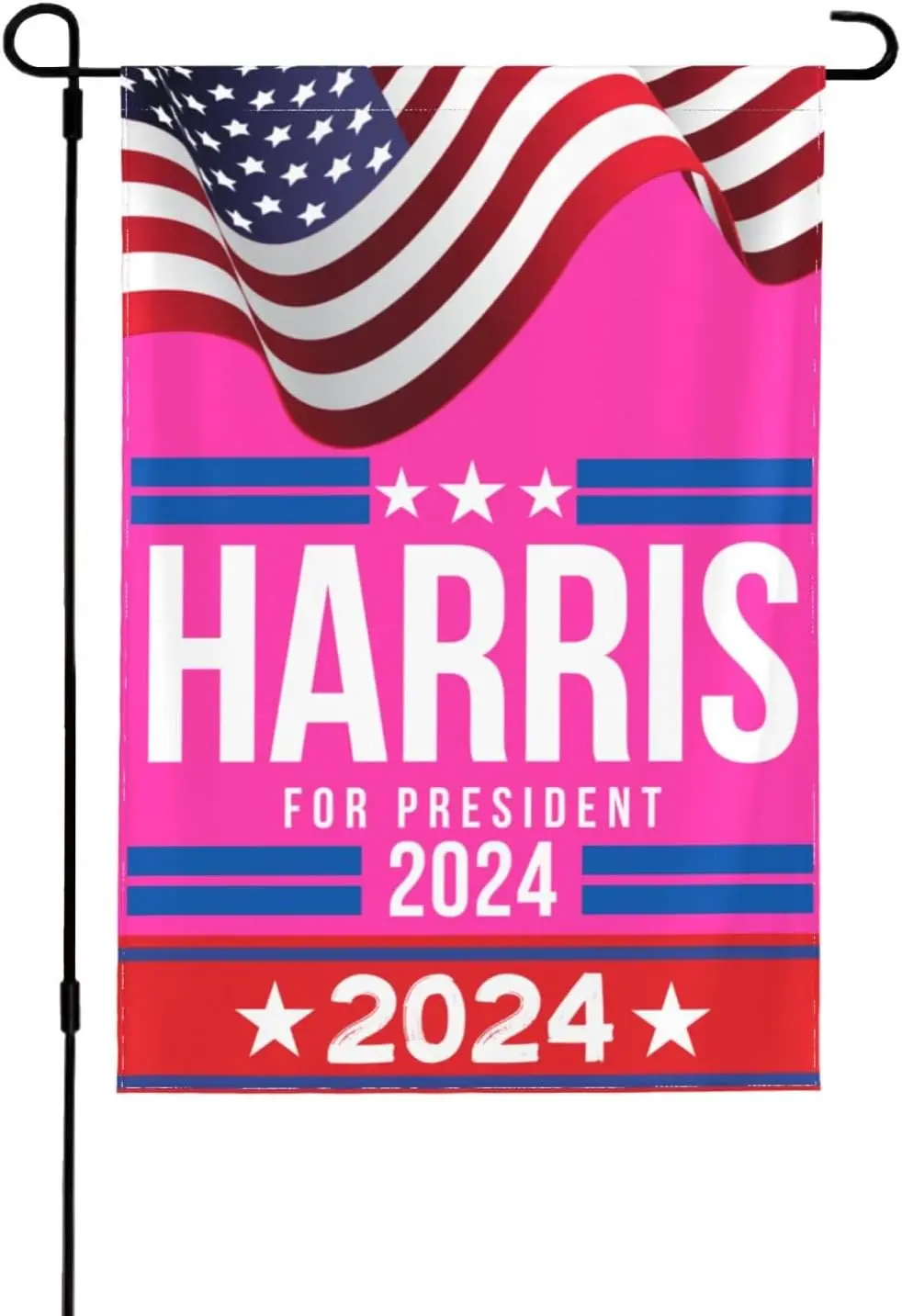 12.5x18 Kamala Harris 2024 Flag PINK Double Sided Kamala Harris Yard Sign Vote Democrat Kamala Harris For President Campaign Gar