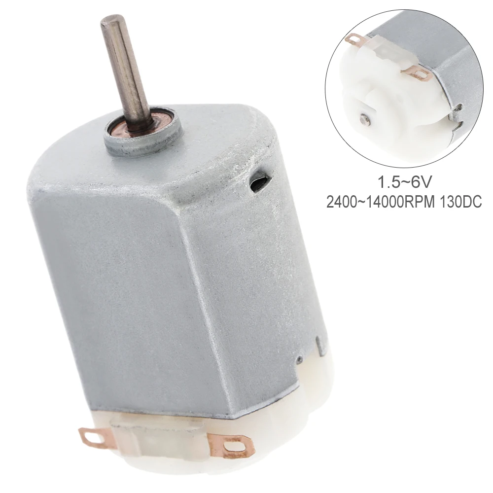 Motor F130 DC 1.5-6V 2400-14000RPM Micro Motor para Mini Ventiladores / Brinquedos DIY / Eletrodomésticos