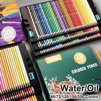 Oil/Water Soluble Color Pencil Set 48/72/120/150/200 Professional Drawing Colors Pencils Children's Pencils School Art Supplies