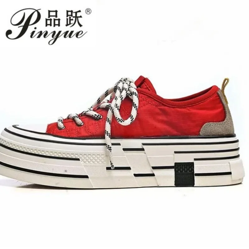 

Новые женские черные кеды на платформе 2026 года, на шнуровке, удобные, модные, для активного отдыха, многофункциональные спортивные кеды из канваса