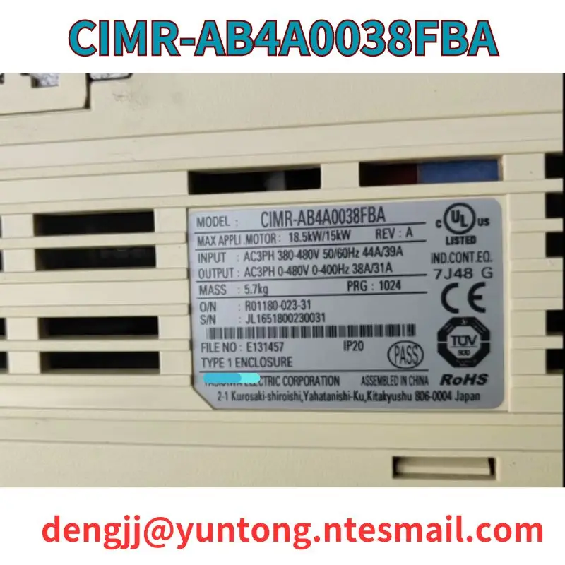 

Used CIMR-AB4A0038FBA frequency converter tested intact