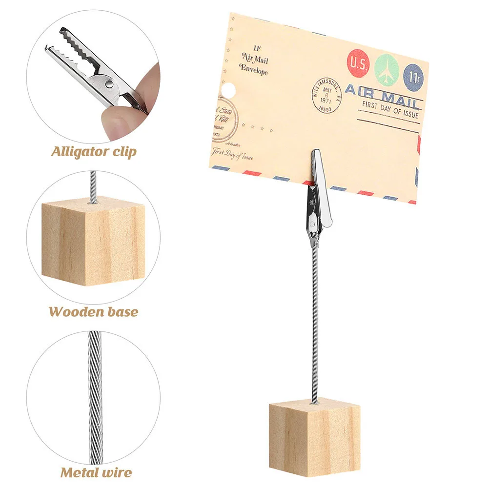 6Pcs Multi-Function Message Clips Sturdy Memo Clip Holder Compact Picture Stand for Office Home Organization Card Clip