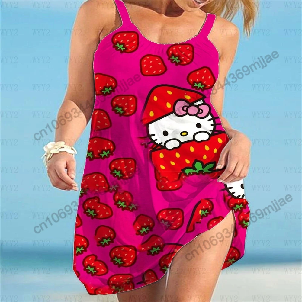 HelloKitty Summer Clothes for Women Tops Beach Dresses Women's T-shirt Zevity Womans Clothing Y2k Woman Top 2023 T-shirts Corset