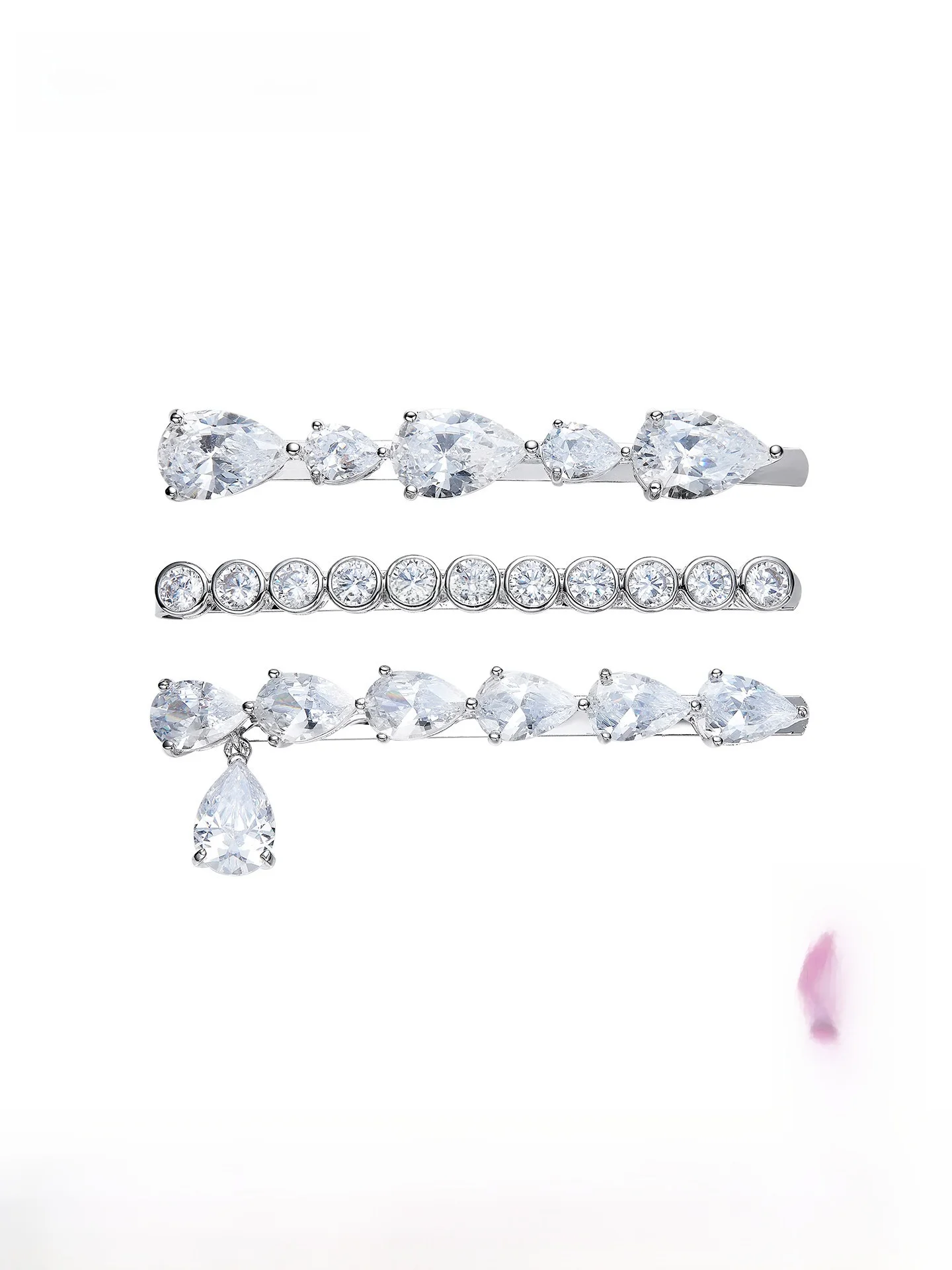 

NanaJacqueline Tear Drop Hair Clip Set Women's New Style Three-In-One Waterdrop Clip Combination Fashionable Hair Access...