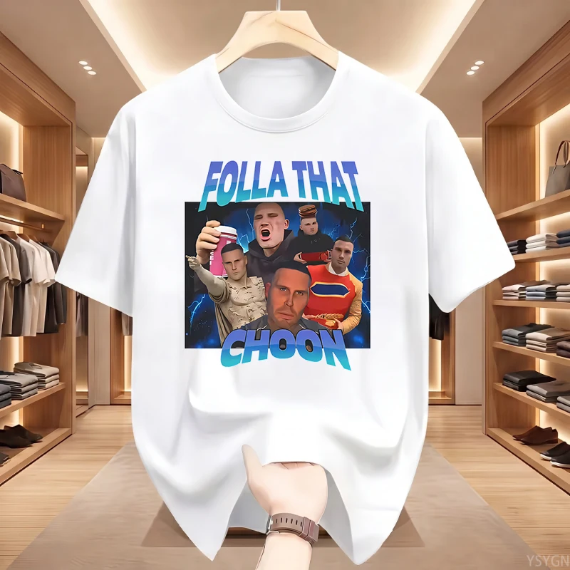 Camiseta con meme divertido de Gymskin Folla That Choon, ropa para hombre, camisetas 100% de algodón, camiseta informal cómoda Unisex, ropa de calle