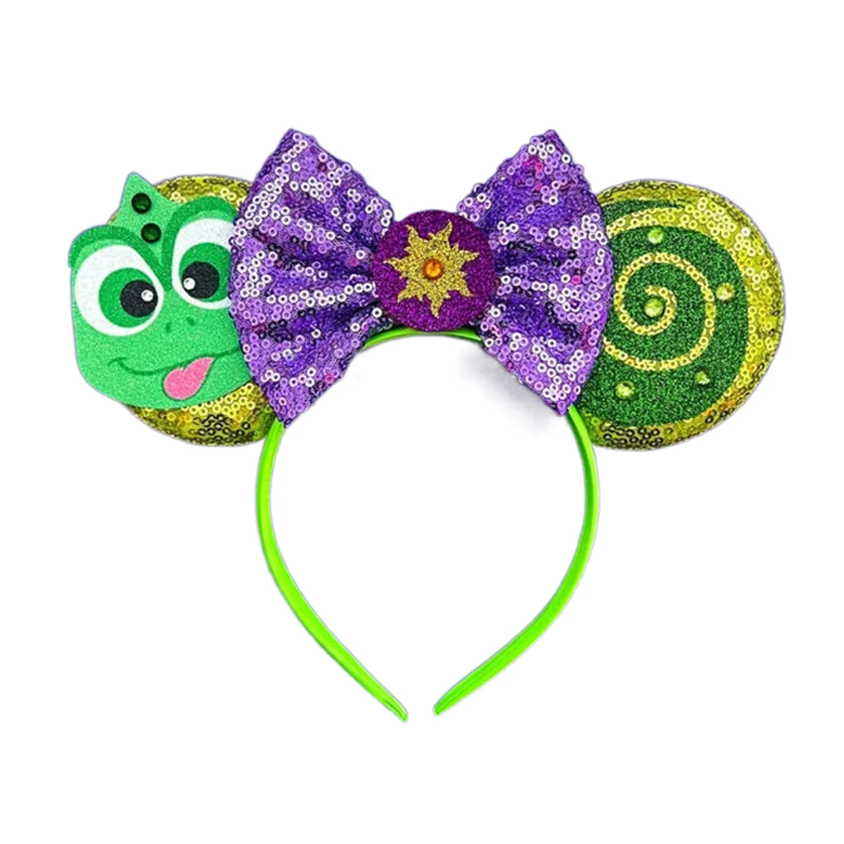 Mikcey Mouse Princess Headband Ears For Kids Rapunzel Hair Band Women Magic Hexagram Hair Accessories Girls Sequins Bow Headwear