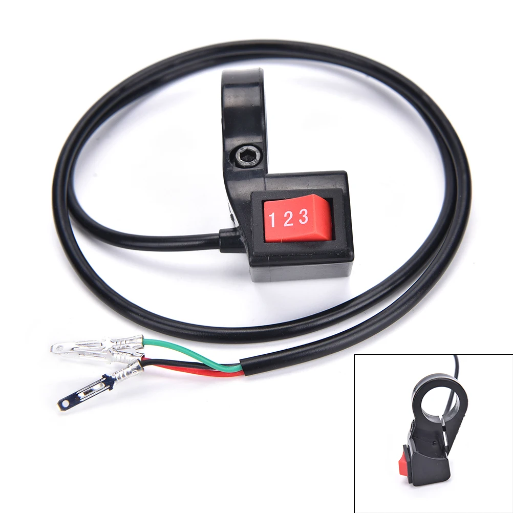 1Pc 22mm (7/8 in) Three-Speed Electric Throttle Module Handlebar-Mounted Switch for Motorcycle and Scooter Control Systems