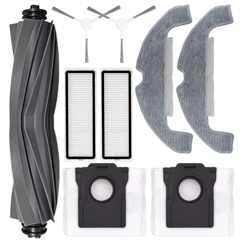 Replacement Kit Accessories For Dreame D10 Plus Gen 2/RLD32GD Robot Vacuum Parts Main Side Brush HEPA Filter Mop Bags-AT64