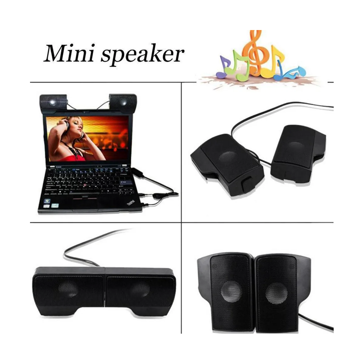 Mini tragbare USB-Stereo-Lautsprecher Controller Sound bar für Laptop MP3-Telefon Musik-Player PC mit Clip