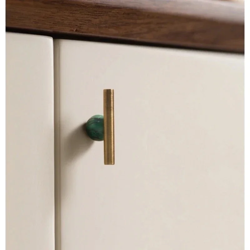yesAntique Bronze Furniture Handles for Cabinet Wardrobe Drawer Knobs Furniture Handle T-bar/ Pink Brass+ Ball Decorative Knob