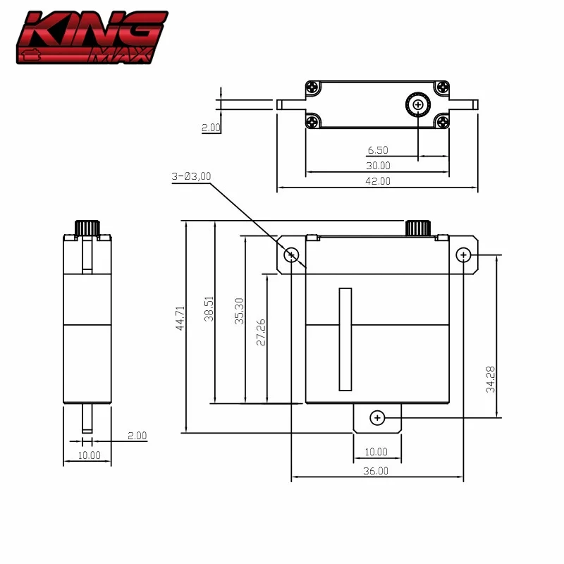 Kingmax CLS2013W 28g 20kg.cm@7.4V 0.13sec Coreless Motor High Pressure Steel Gears Digital Wing Servo for Glider Fixed Wing