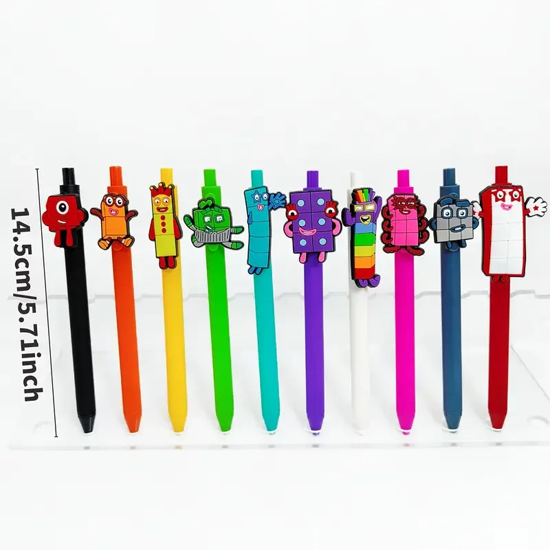 6/12/18 Building Block-Shaped Pen Cute Number Building Block Ballpoint Pen Black Ink Fun writing tool with playful design image 2