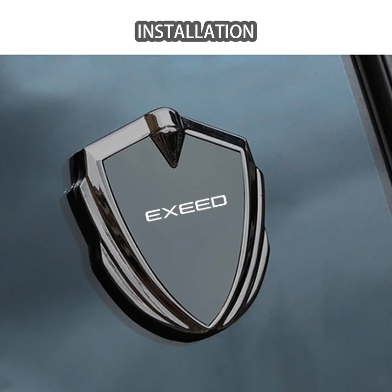 

For Chery Exeed LX VX TXL RX 2025 Accessories Car Body Metal Shield Decorative Sticker Modification Emblem