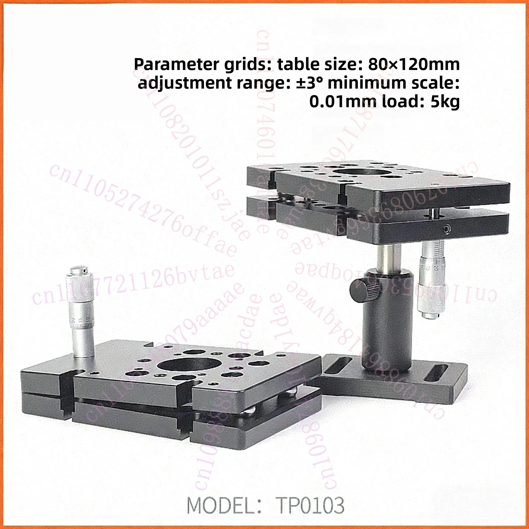 B-TP101M Single-Axis Precision Tilt Stage - Micrometer-Driven Pitch Adj., ±3° Range, 30mm Clear Aperture for Optical Experiments