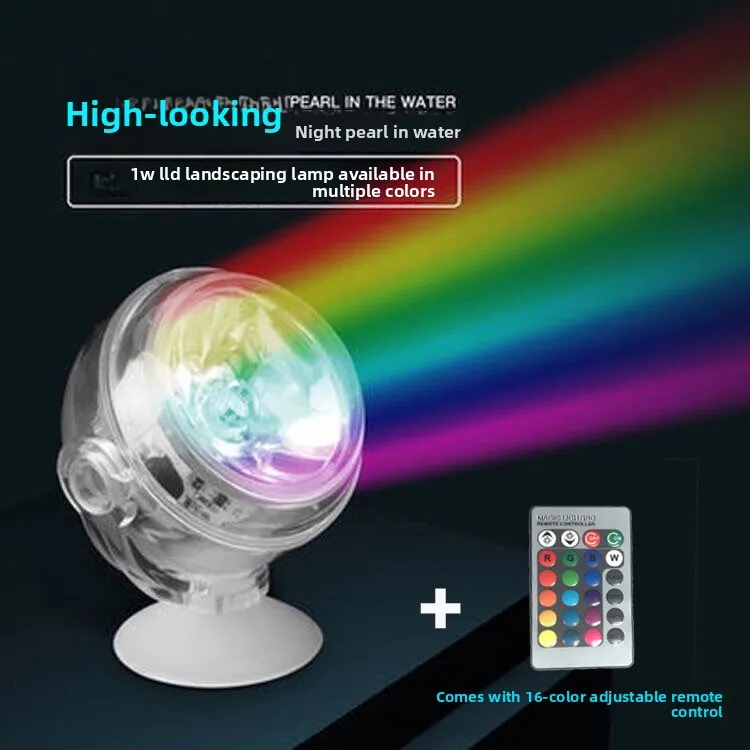 LED Aquarium Spot Light RGB Color Changing LED Fish Tank Light USB Waterproof Submersible Lamp Pet Supplies