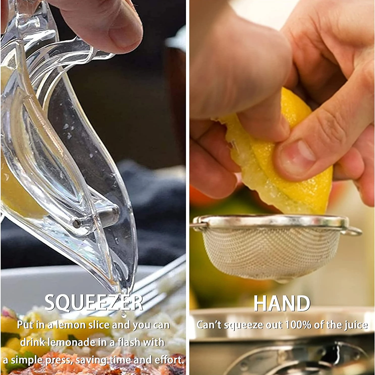 LMETJMA Manual Lemon Juicer Acrylic Manual Lemon Squeer Portable Bird Shape Orange Lemon Pomegranate Hand Juicer KC-0001