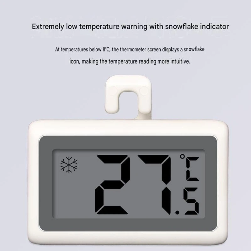   Daily Refrigerator Shelf Temperature Monitor with Display, Hook Hanging Design, and Cold Storage Viewing for Home Cabinets