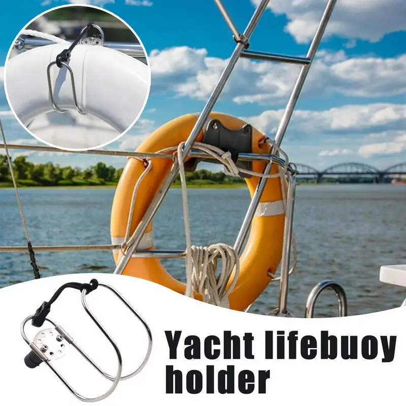 Horseshoe Life Ring Bracket Adjustable Horseshoe Bracket For Life Buoy Wear-Resistant Life Buoy Mount Multipurpose Life Buoy