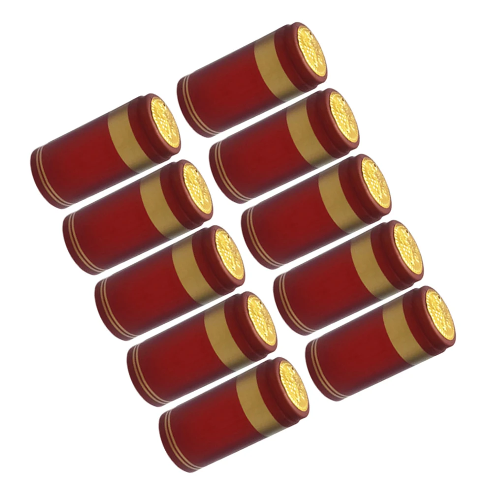 

200 Pcs Red Heat Shrinkable Glue Cap Bottle Wrappers Stopper Seal for Bottles Protector Decorative Capsules with Pvc