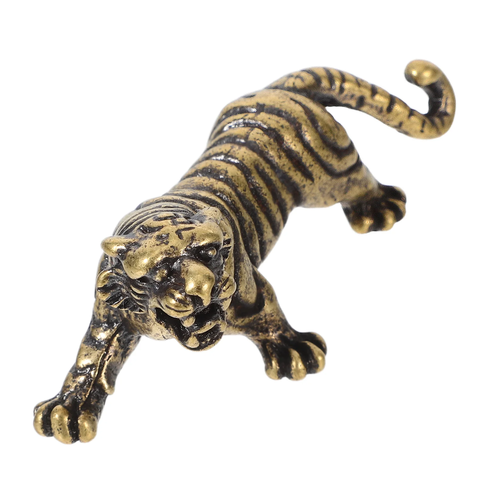 

Tiger Statues Home Decor Decorations Miniature Brass Figurines Centerpiece Animals