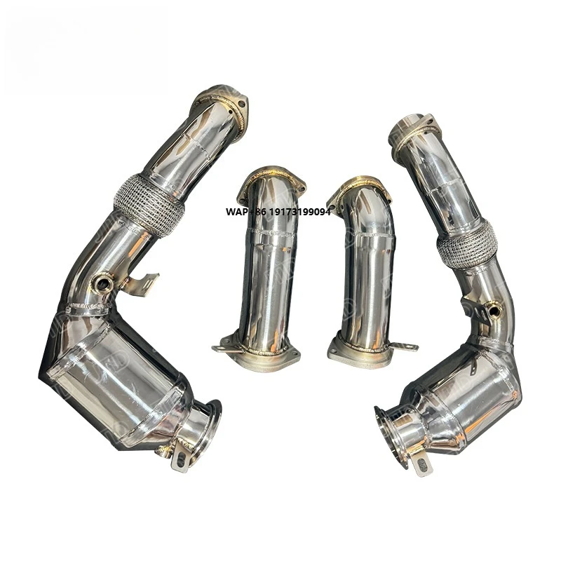 

High Flow Front Pipe Set for G05 X5 M60i G06 X6 M60i G07 X7 M60i 2023+ LCI Version Performance Exhaust System Upgrade Kit