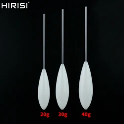 Hirisi 5pcs 20g/30g/40g Fishing Float Set Upward Bobber Slow Sinking Assist or Floating Water Fishing Tackle