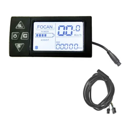 E-bike LCD Display 24V 36V 48V 52V 60V S861 6pin Electric Bicycle Scooter with waterproof 6Pin Female to SM plug