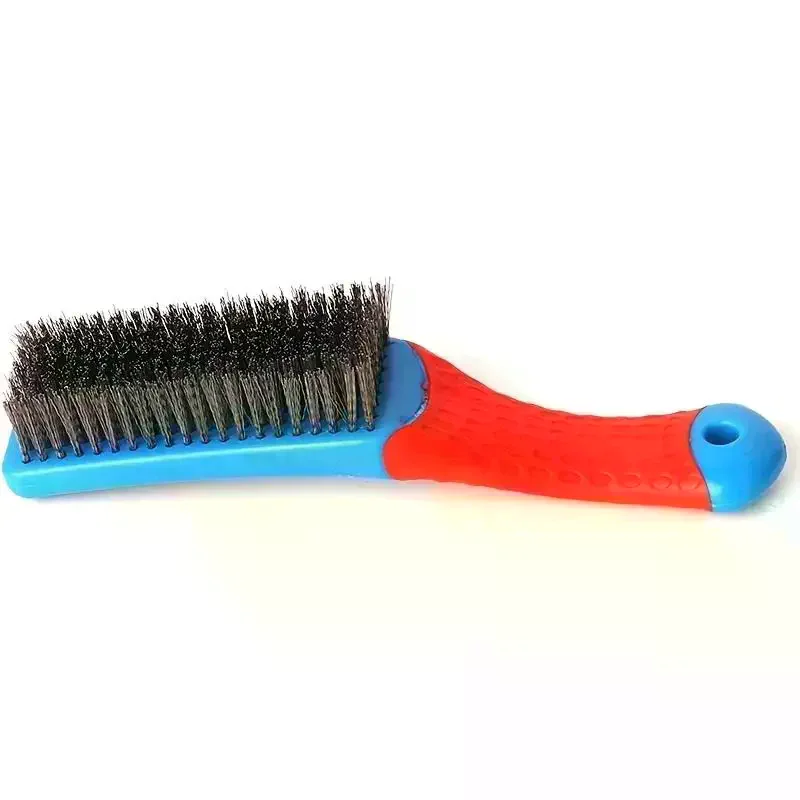 Heavy Duty Stainless Steel Wire Brush With Comfortable Plastic Handle Perfect For Removing Rust, Welding Slag, Dirt, And Paint