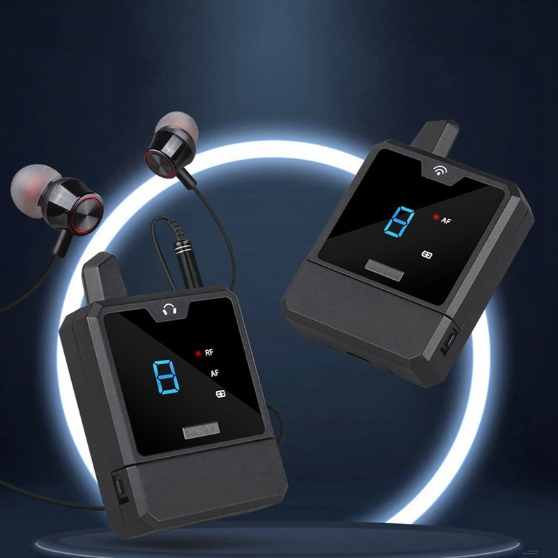 UHF IEM 무선 인이어 모니터 시스템, 미니 UHF 충전식, 음악 오디오 모니터링, 라이브 방송