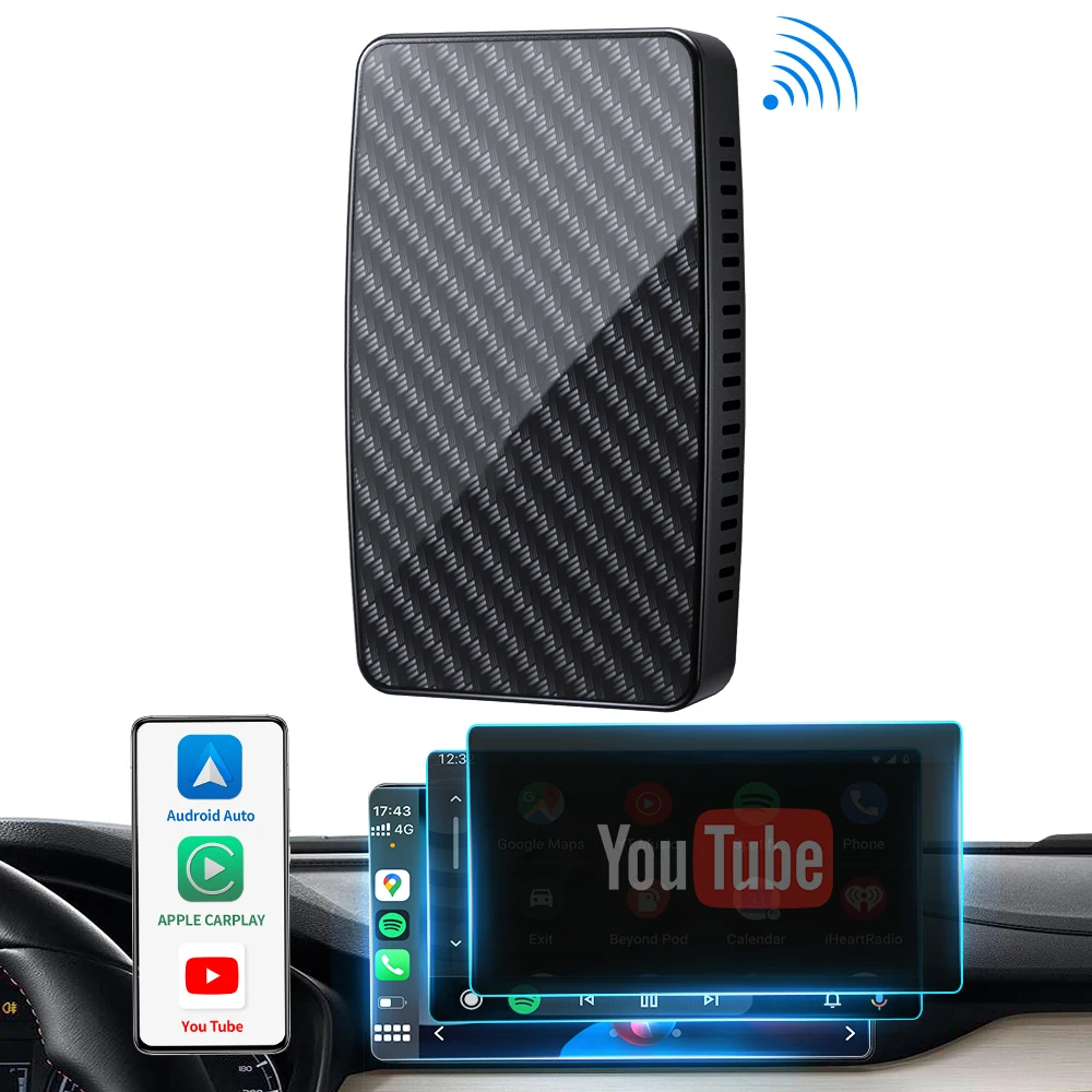 Wireless Android AI Box Carplay Built in GPS Navigation Play2video Pro  for Netflix Youtube Online Video Music