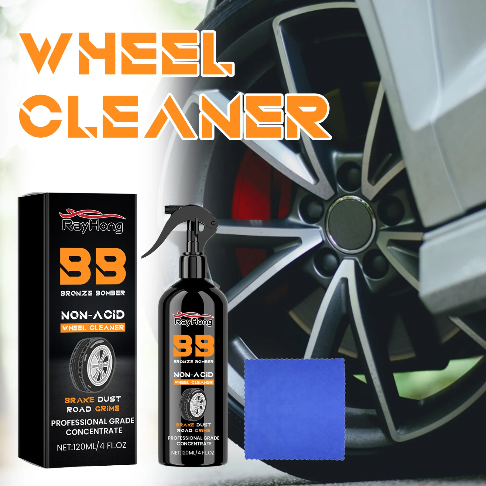 

Rayhong 120ML Car Tire Cleaner Car Paint Surface Tire Rust Removal Maintenance Aand Refurbishment Cleaner