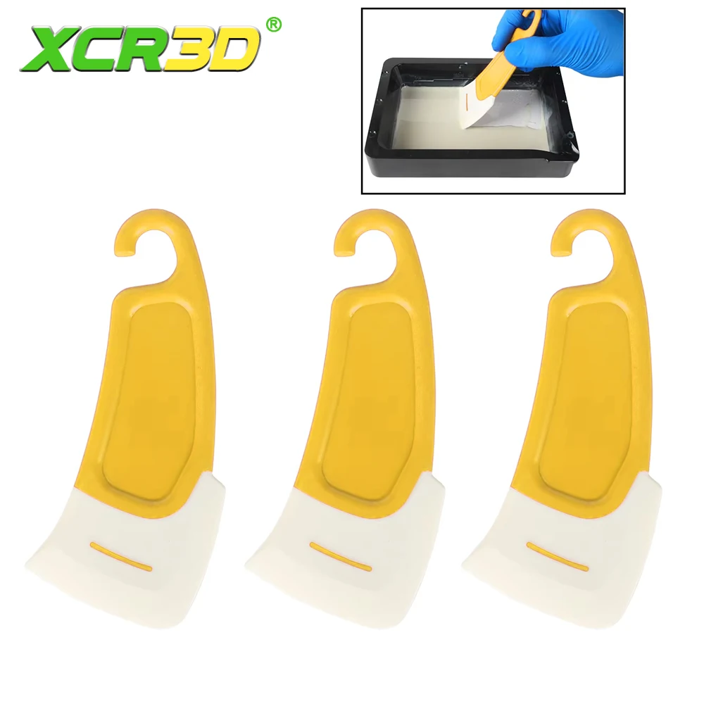 Peças de impressora 3d de cura leve, raspador de limpeza de tanque de calha de resina para anycubic photon elegoo mars lcd dlp sla cor aleatória