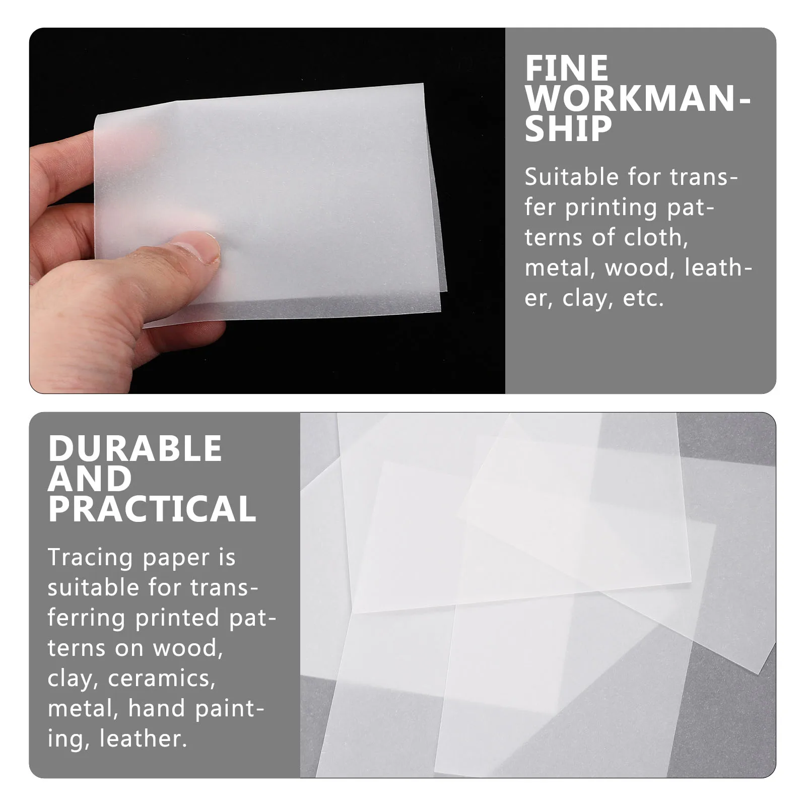 

400 Sheets Papers Transfer for Drawing Wood Clay Ceramics Metal H Painting One Side Transfer Paper DIY School Artist Writing