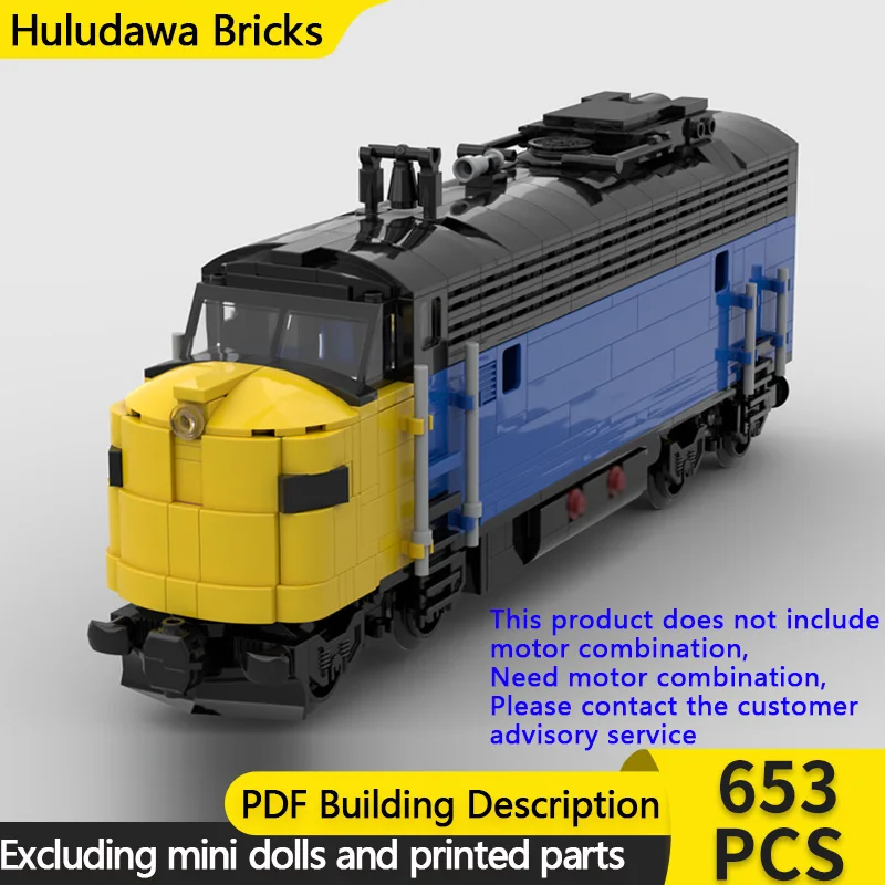 

Конструктор City Car Model MOC: Модульный дизельный локомотив F9 на железнодорожной основе, развивающая игрушка для детей, подарок на праздник, набор для сборки