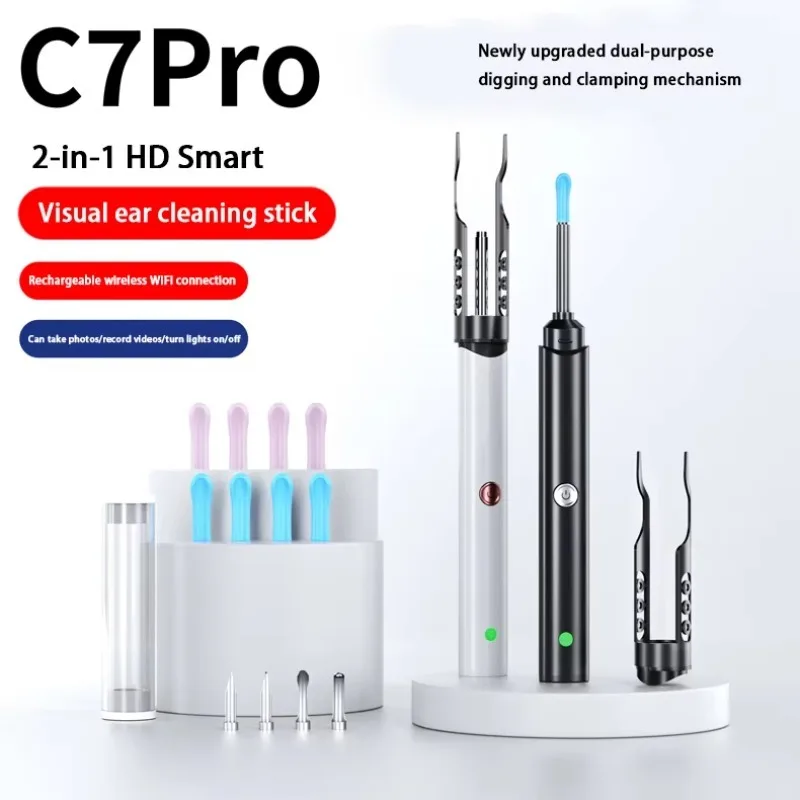 Wireless Visual Ear Cleaner - 4.0mm Ultra-Thin HD Camera Ear Pick with APP Connection HD Camera Ear Pick with Safe Silicone Tips