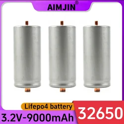 2-12PCS New 32650 9000mAh 3.2V lifepo4 rechargeable battery professional Lithium iron phosphate power battery with screws