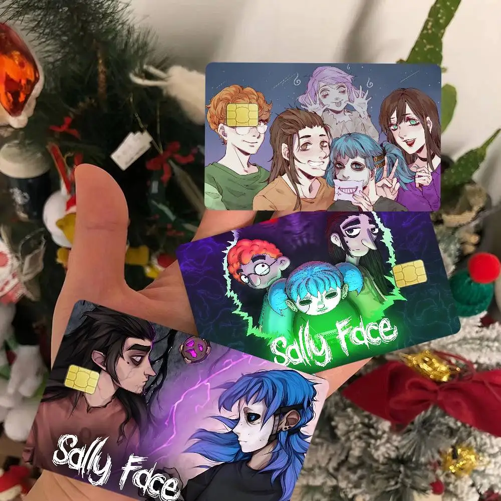 Popular Game S-Sally Face Horror Cool Game Anime Sticker Film Skin Cover Case For Small Large No Chip Debit Credit