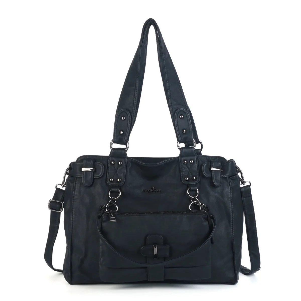 

Женские сумки Angel Kiss, модная сумка на плечо, большая сумка-тоут с верхней ручкой, черная сумка для покупок с несколькими карманами, женский кошелек